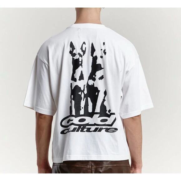 Cold Culture Dogs Oversized Tee White Size Medium NWT! - Picture 3 of 6